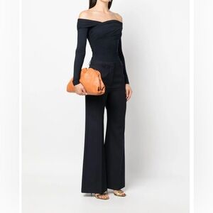 BOTTEGA VENETA Warm Brown Leather The Pouch Large Clutch Stunning!